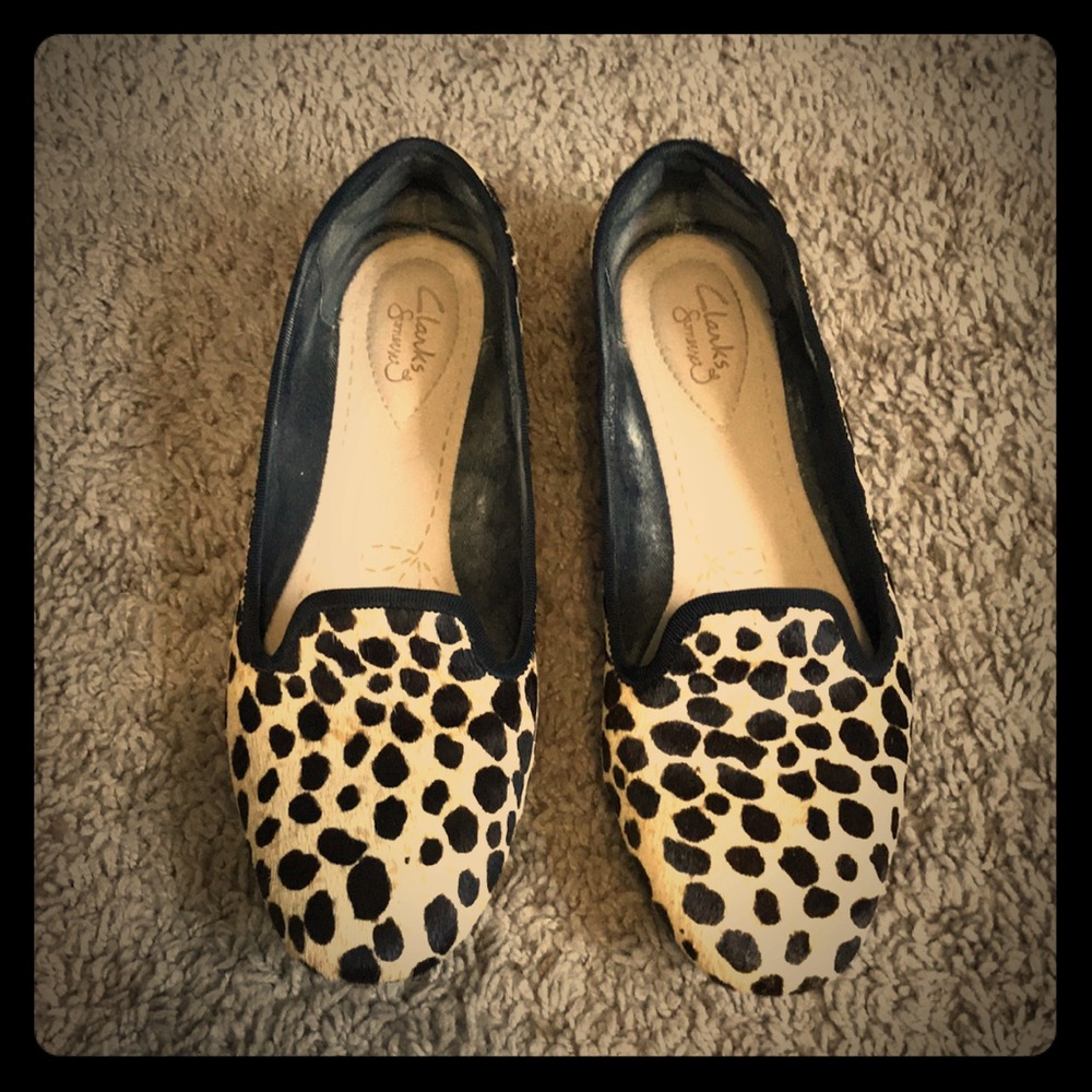 Clarks Leopard Print Ballet Flats